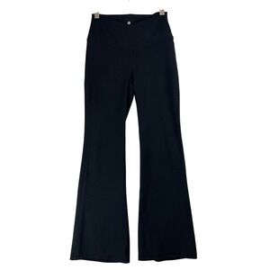 Yogalicious Lux Willow Crossover Flare Pants Black High Waist Yoga Large PY72869